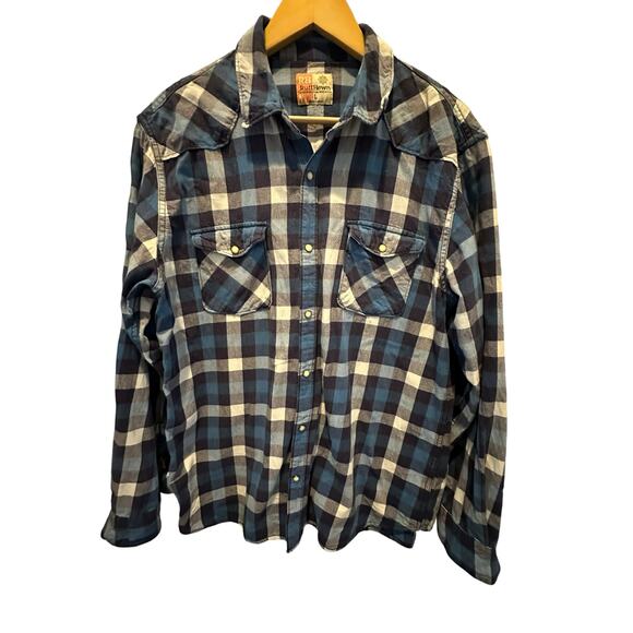 Ruff Hewn Men’s Plaid Flannel Shirt | Size Large | 100% Cotton Heritage Grunge - Picture 1 of 7